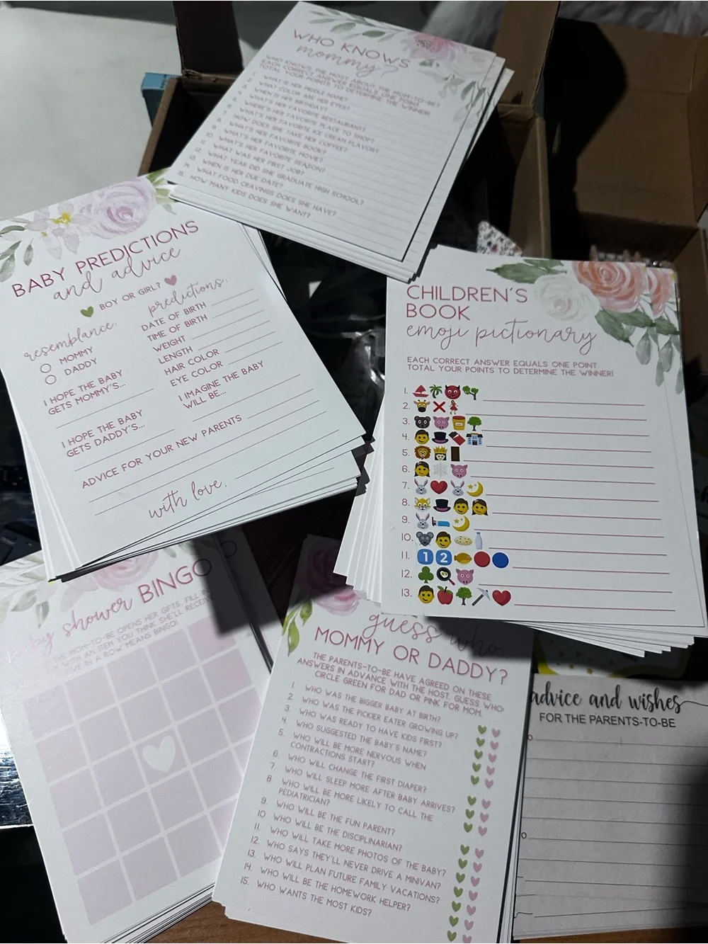 Baby Shower Games & Gifts - Word Search and Bingo